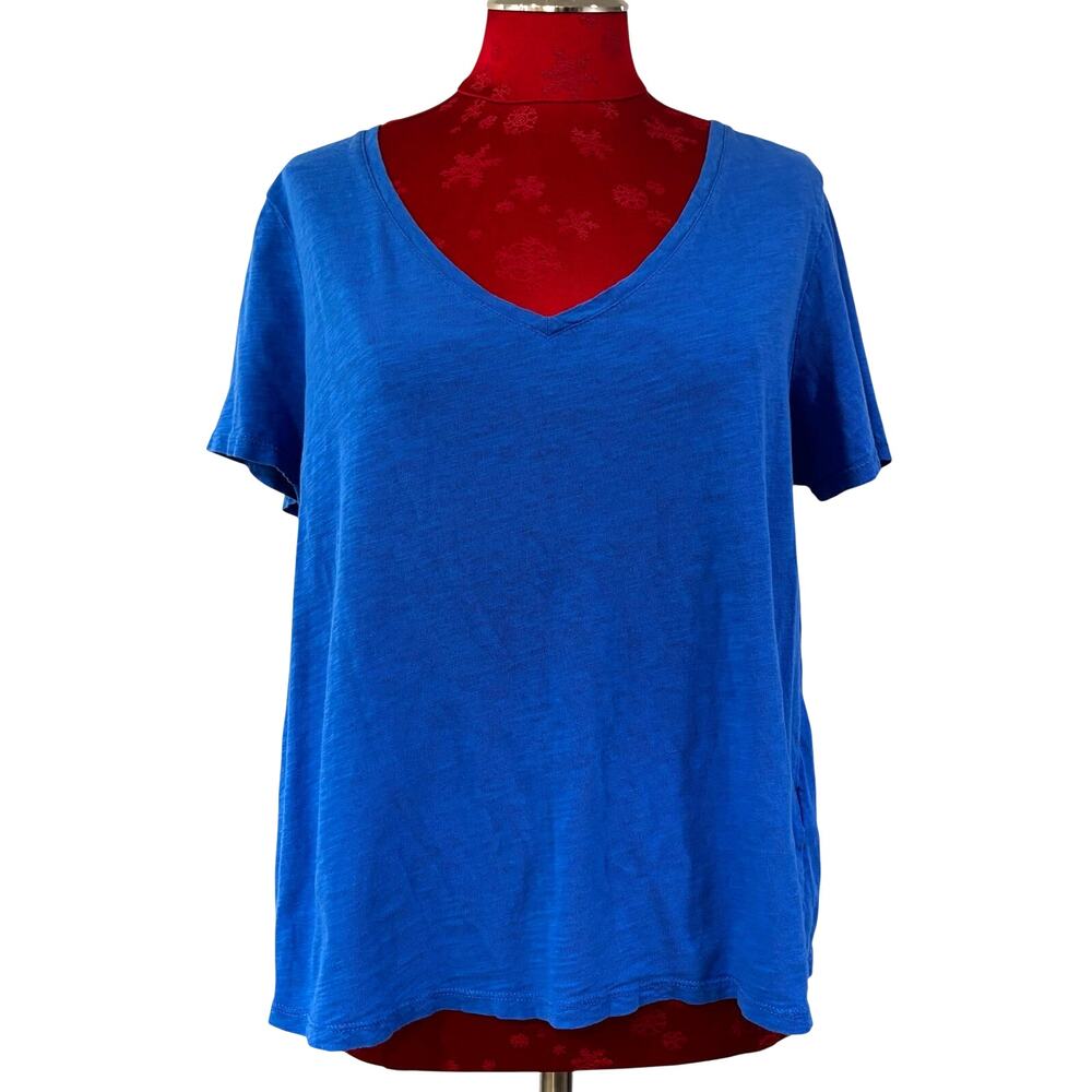 Boden royal blue casual tee shirt top short sleeve 100% cotton tee shirt size L